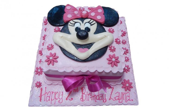 Sugar Minnie Mouse Face Cake